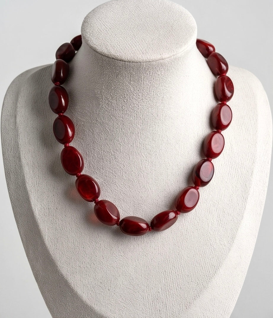 Colar Bloom Vermelho Sangue