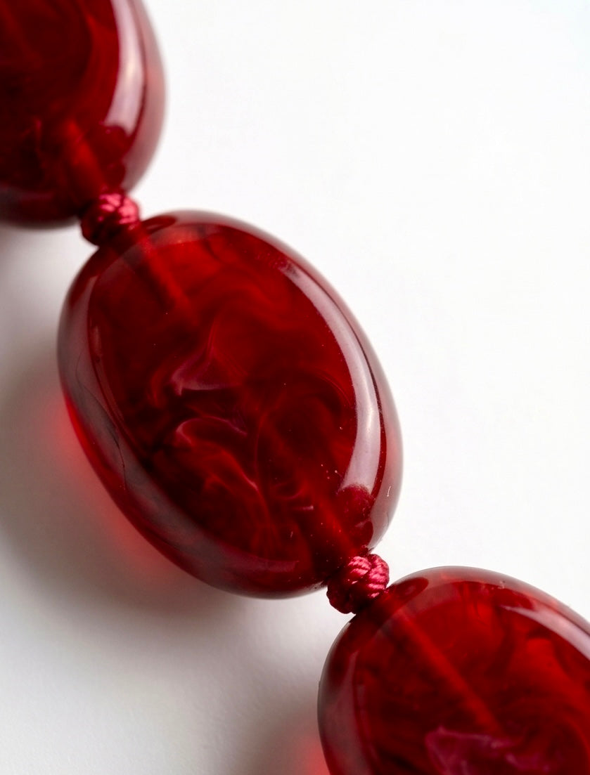 Colar Bloom Vermelho Sangue