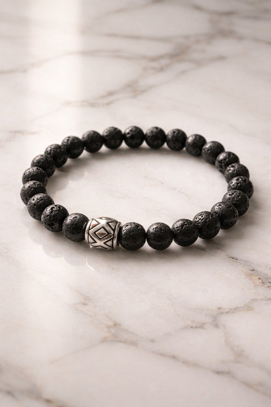 Pulseira Masculina Esferas Negras