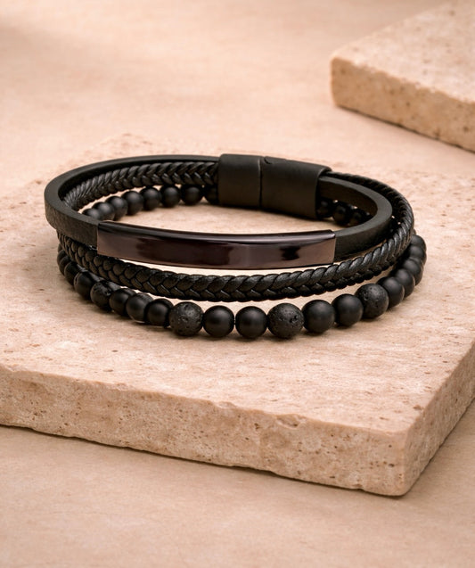 Pulseira Masculina Titan Black
