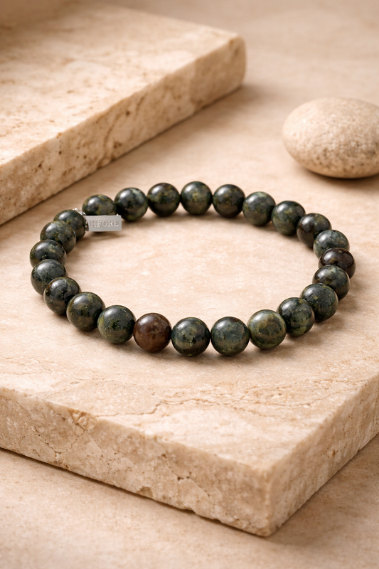 Pulseira Ônix Verde Masculina